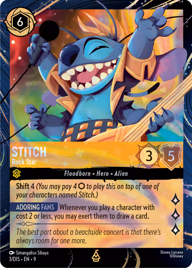 Stitch - Rock Star — EPCOT Festival of the Arts #3 (Disney Lorcana card)