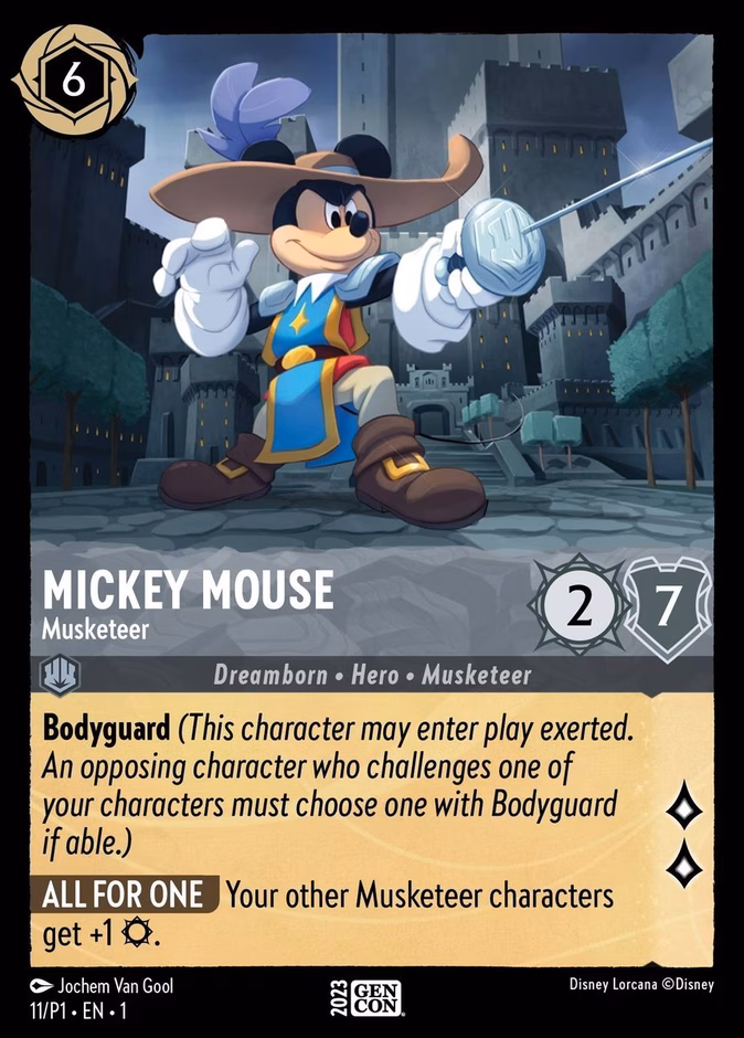 Mickey Mouse - Musketeer — Promo Set 1 #11 (Disney Lorcana card)