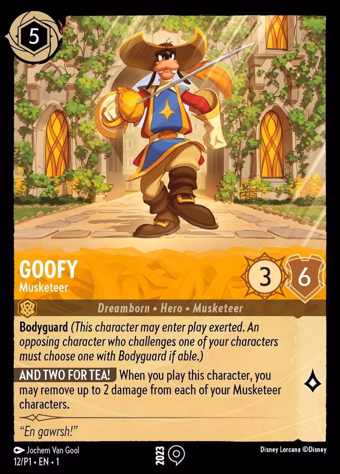 Goofy - Musketeer — Promo Set 1 #12 (Disney Lorcana card)