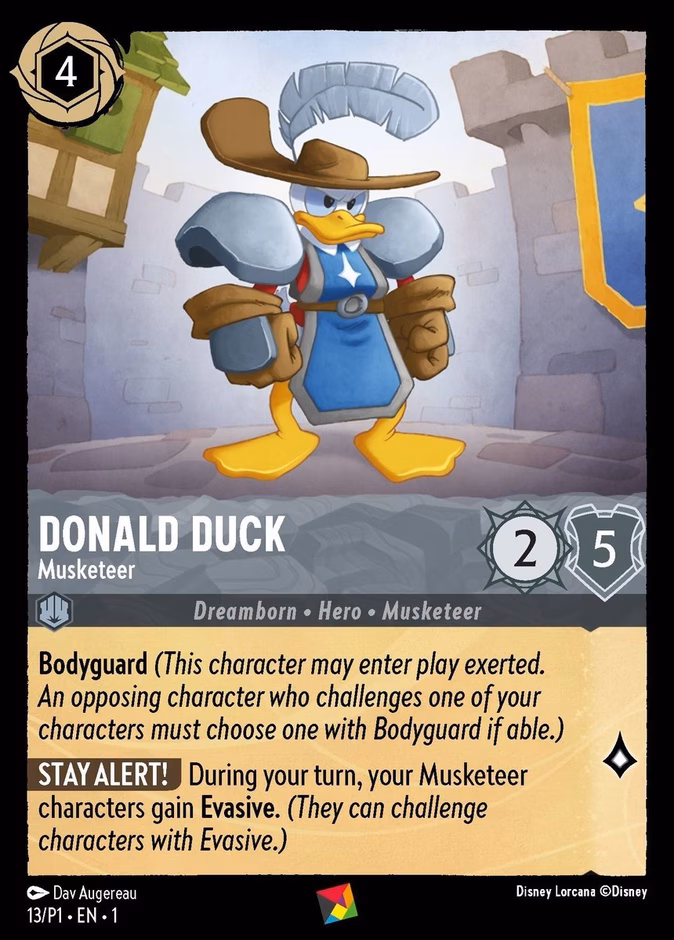Donald Duck - Musketeer — Promo Set 1 #13 (Disney Lorcana card)