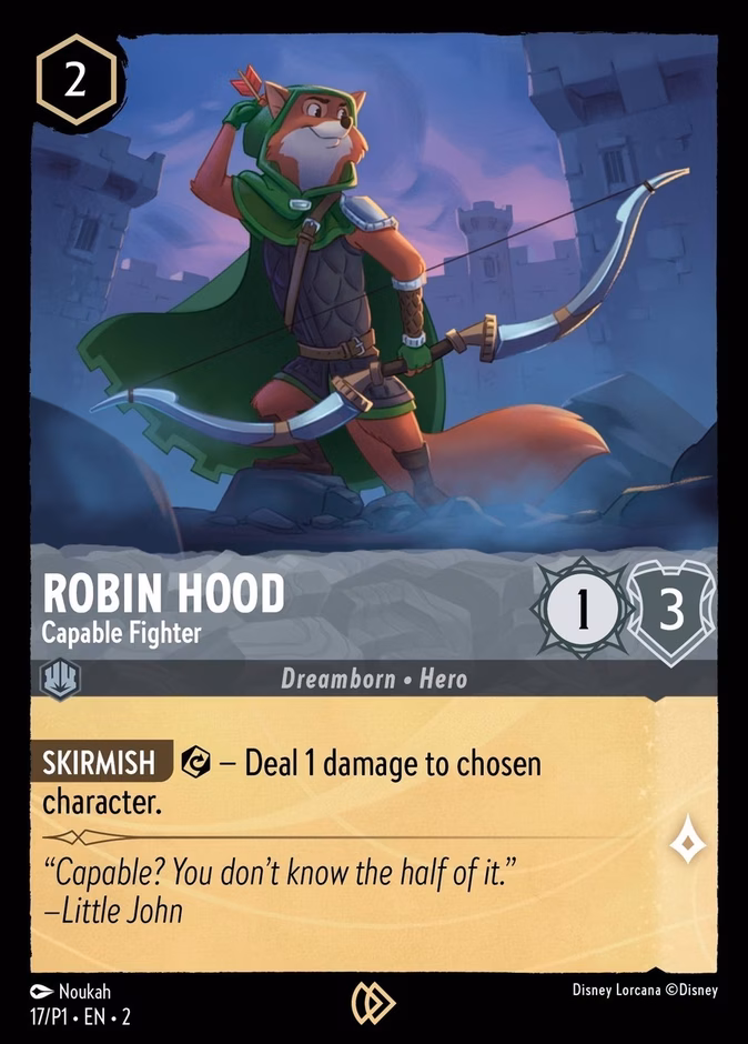 Robin Hood - Capable Fighter — Promo Set 1 #17 (Disney Lorcana card)