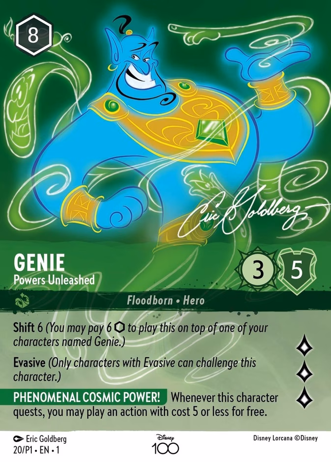 Genie - Powers Unleashed — Promo Set 1 #20 (Disney Lorcana card)