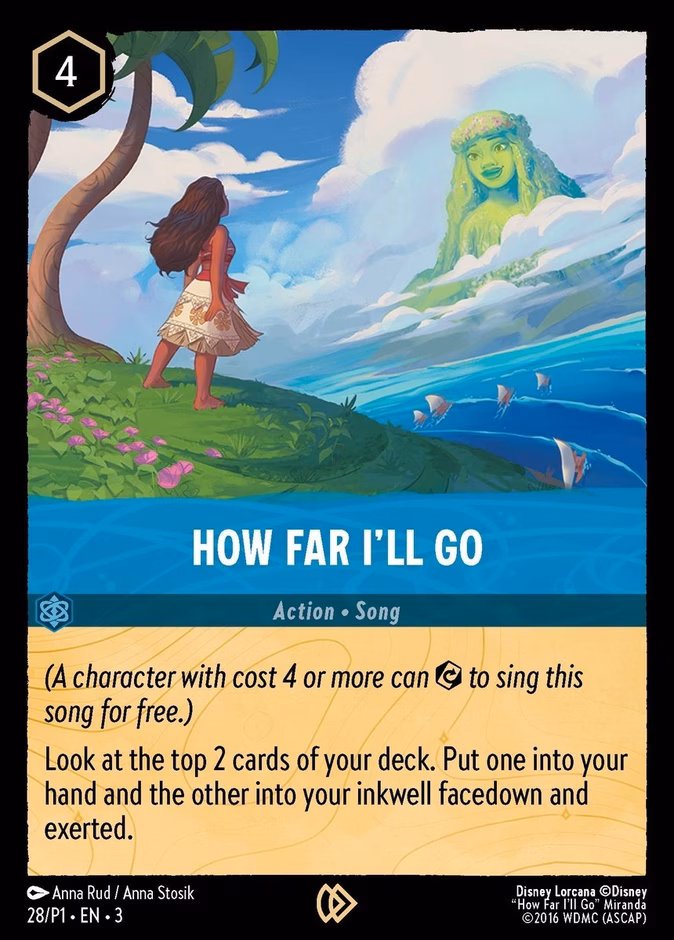 How Far I'll Go — Promo Set 1 #28 (Disney Lorcana card)