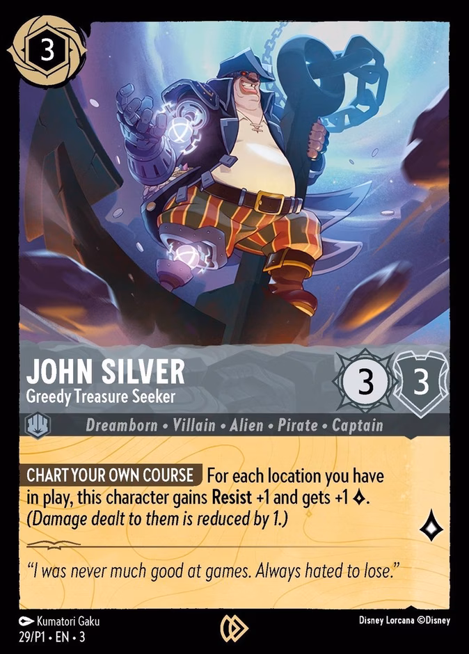 John Silver - Greedy Treasure Seeker — Promo Set 1 #29 (Disney Lorcana card)