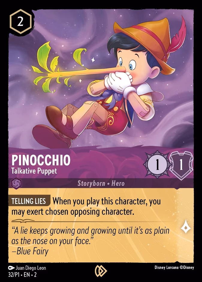 Pinocchio - Talkative Puppet — Promo Set 1 #32 (Disney Lorcana card)