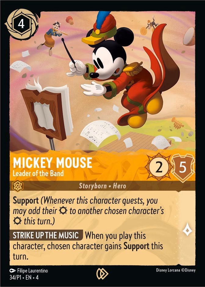 Mickey Mouse - Leader of the Band — Promo Set 1 #34 (Disney Lorcana card)