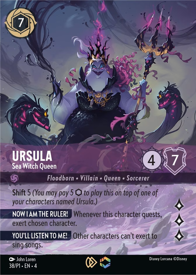 Ursula - Sea Witch Queen — Promo Set 1 #38 (Disney Lorcana card)