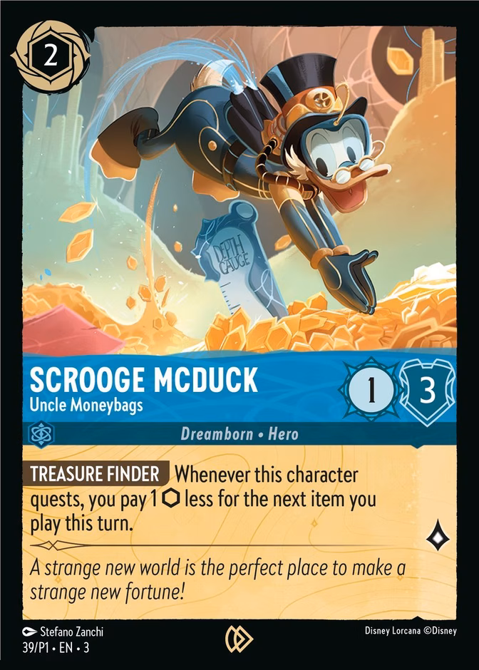 Scrooge Mcduck - Uncle Moneybags — Promo Set 1 #39 (Disney Lorcana card)