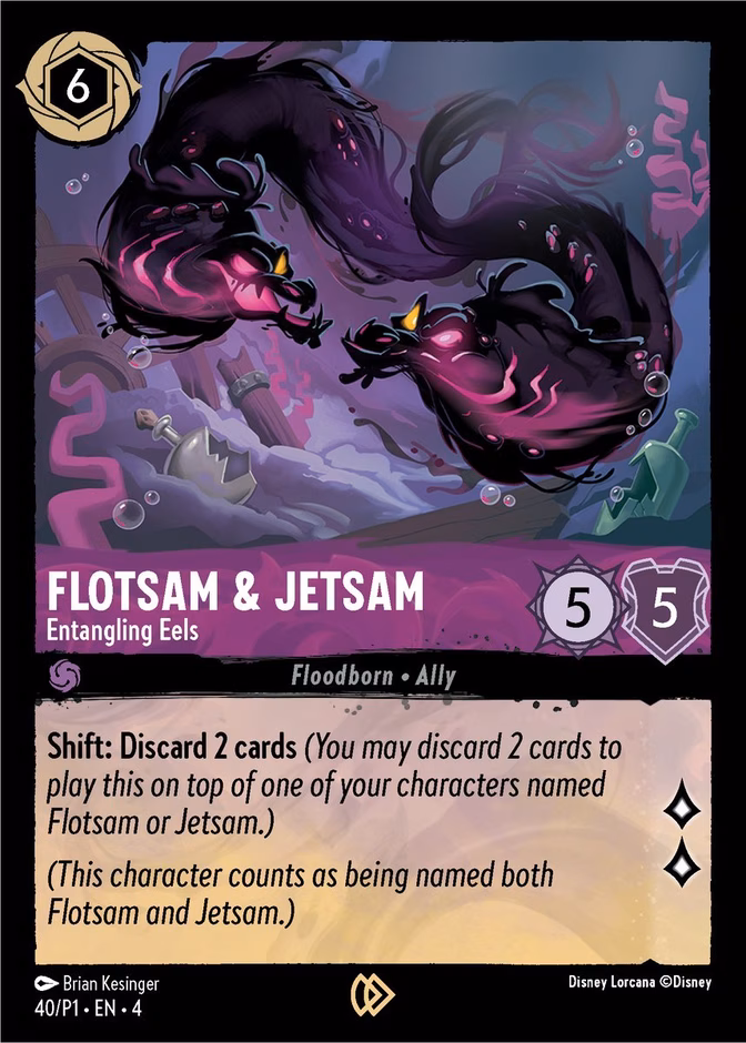 Flotsam & Jetsam - Entangling Eels — Promo Set 1 #40 (Disney Lorcana card)