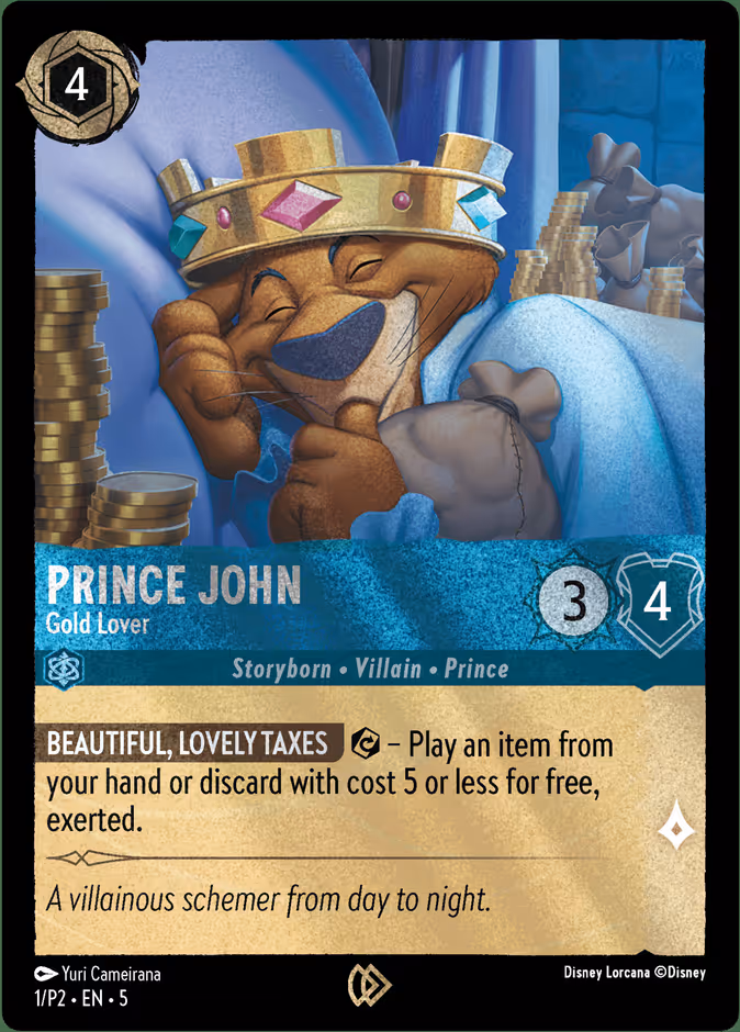 Prince John - Gold Lover — Promo Set 2 #1 (Disney Lorcana card)