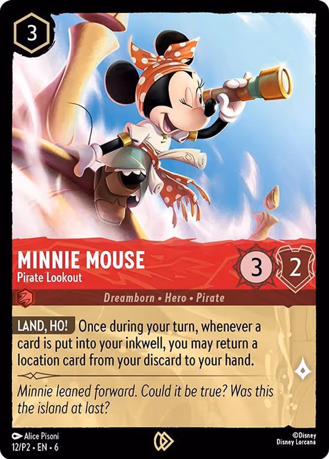 Minnie Mouse - Pirate Lookout — Promo Set 2 #12 (Disney Lorcana card)