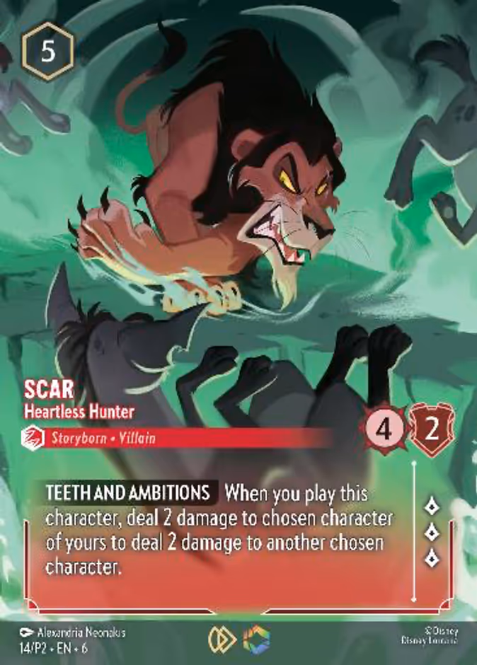 Scar - Heartless Hunter — Promo Set 2 #14 (Disney Lorcana card)