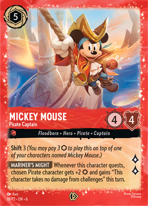 Mickey Mouse - Pirate Captain (Promo Set 2 #18)