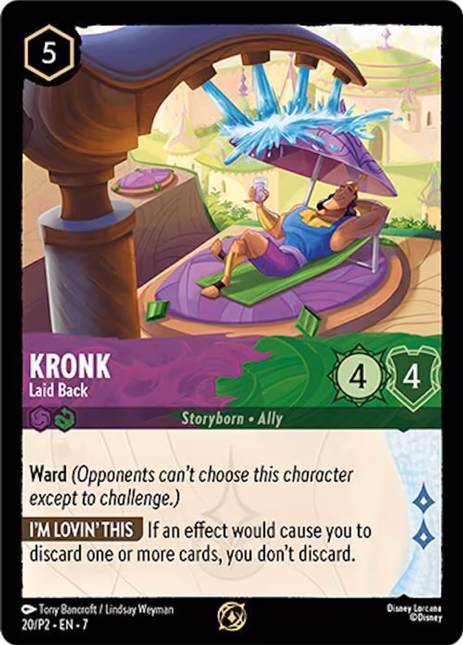 Kronk - Laid Back — Promo Set 2 #20 (Disney Lorcana card)
