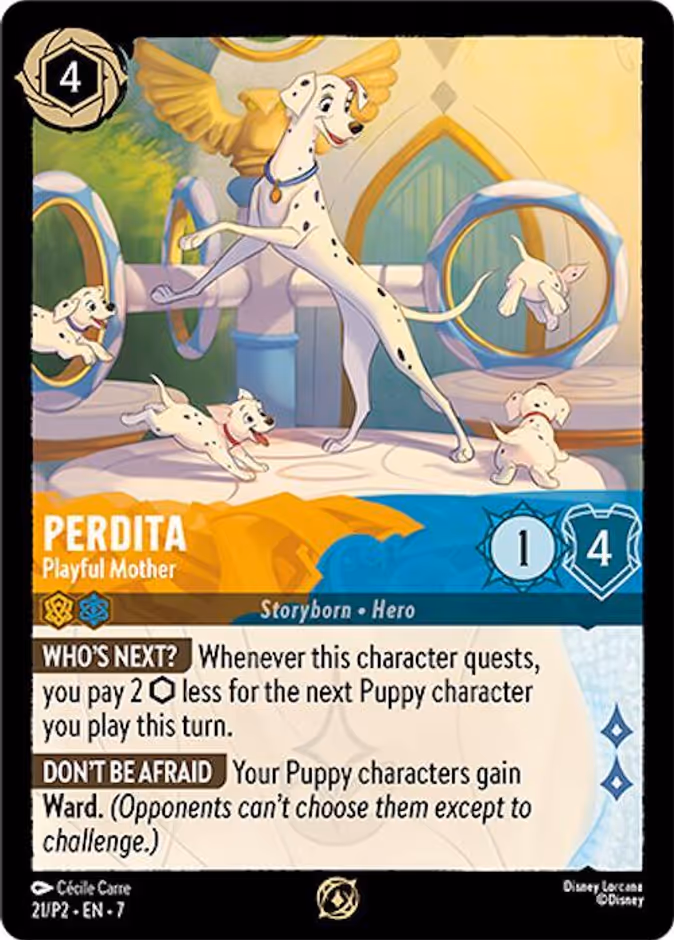 Perdita - Playful Mother — Promo Set 2 #21 (Disney Lorcana card)