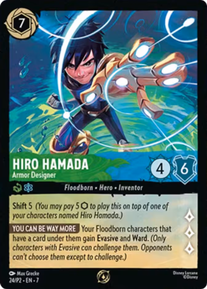 Hiro Hamada - Armor Designer — Promo Set 2 #24 (Disney Lorcana card)