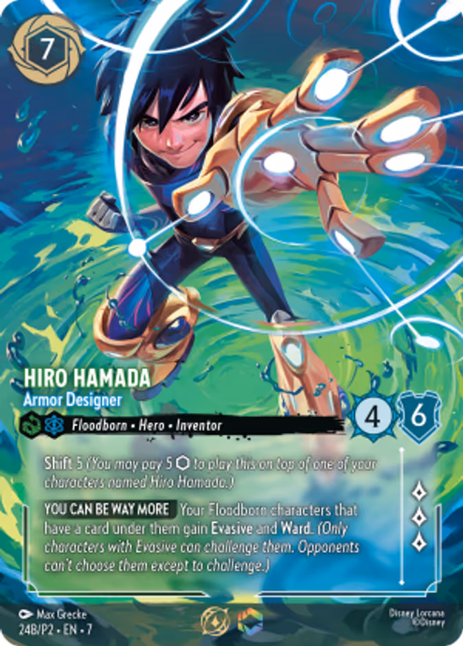 Hiro Hamada - Armor Designer — Promo Set 2 #24B (Disney Lorcana card)