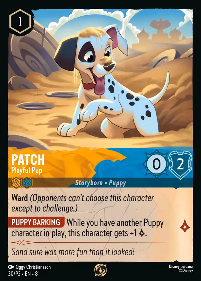 Patch - Playful Pup — Promo Set 2 #30 (Disney Lorcana card)