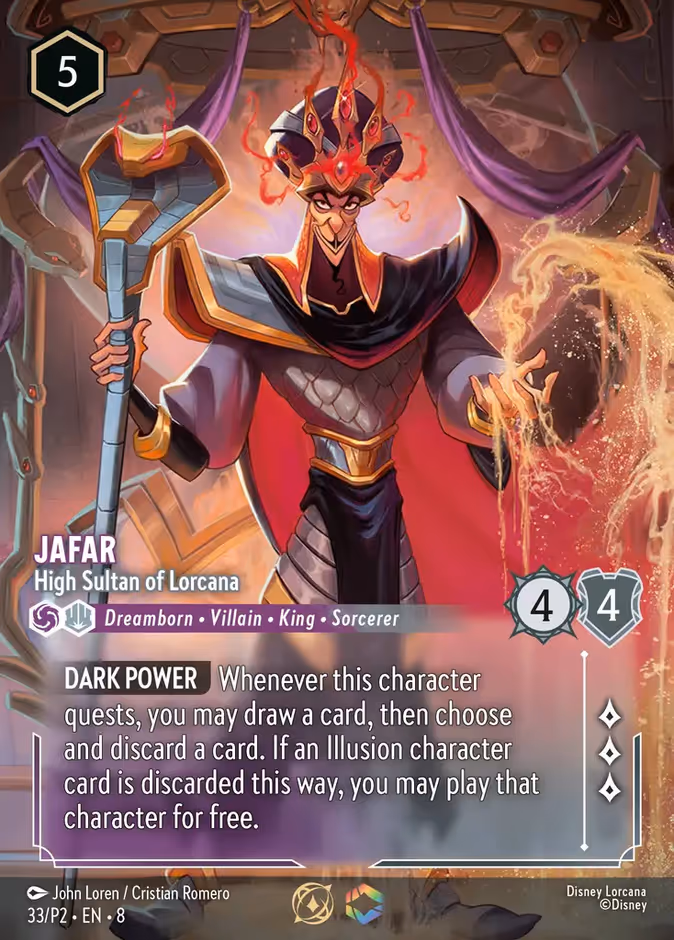 Jafar - High Sultan of Lorcana — Promo Set 2 #33 (Disney Lorcana card)