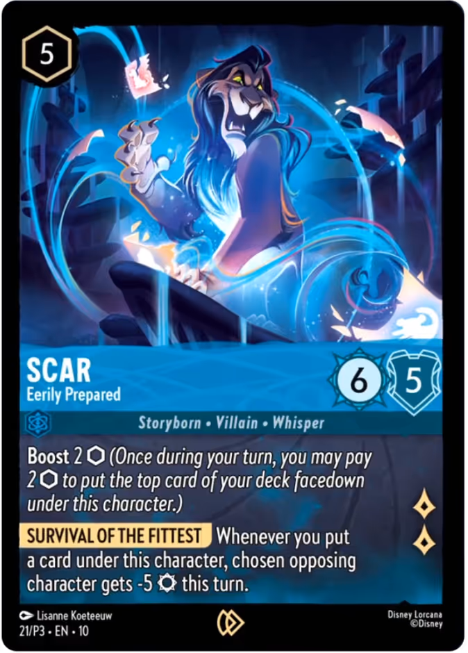 Scar - Eerily Prepared — Promo Set 3 #21 (Disney Lorcana card)
