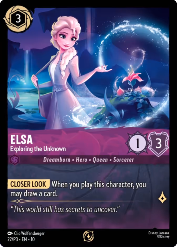 Elsa - Exploring the Unknown — Promo Set 3 #22 (Disney Lorcana card)