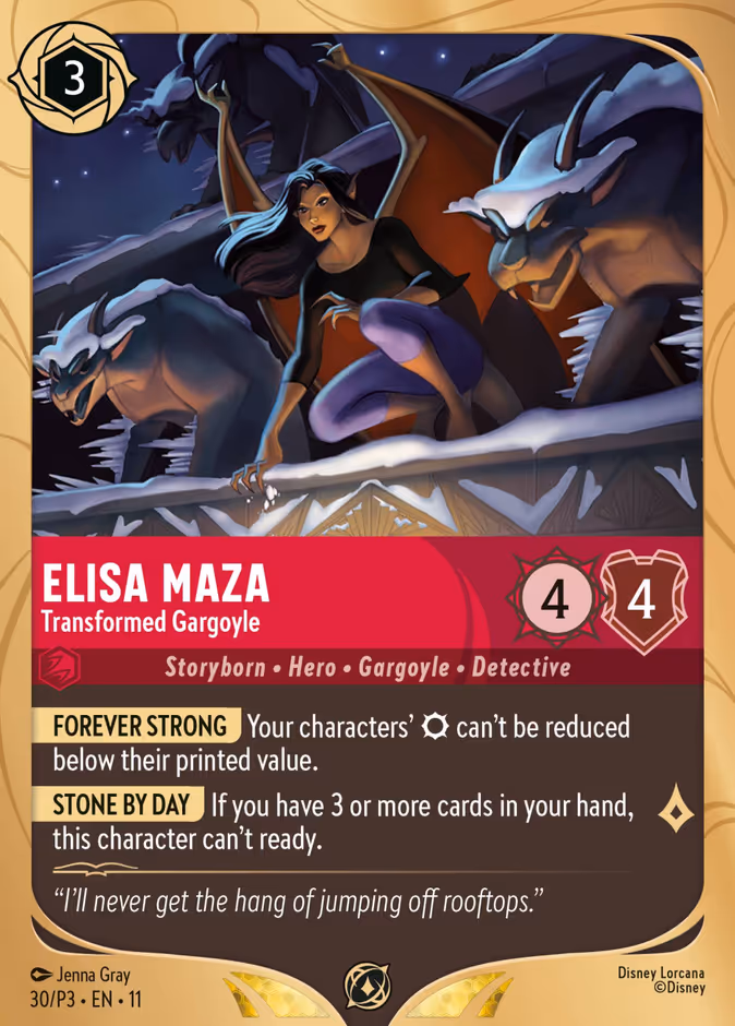 Elisa Maza - Transformed Gargoyle — Promo Set 3 #30 (Disney Lorcana card)