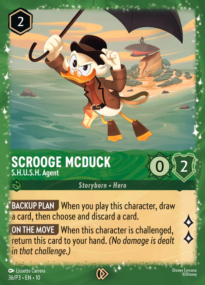 Scrooge McDuck - S.H.U.S.H. Agent — Promo Set 3 #36 (Disney Lorcana card)