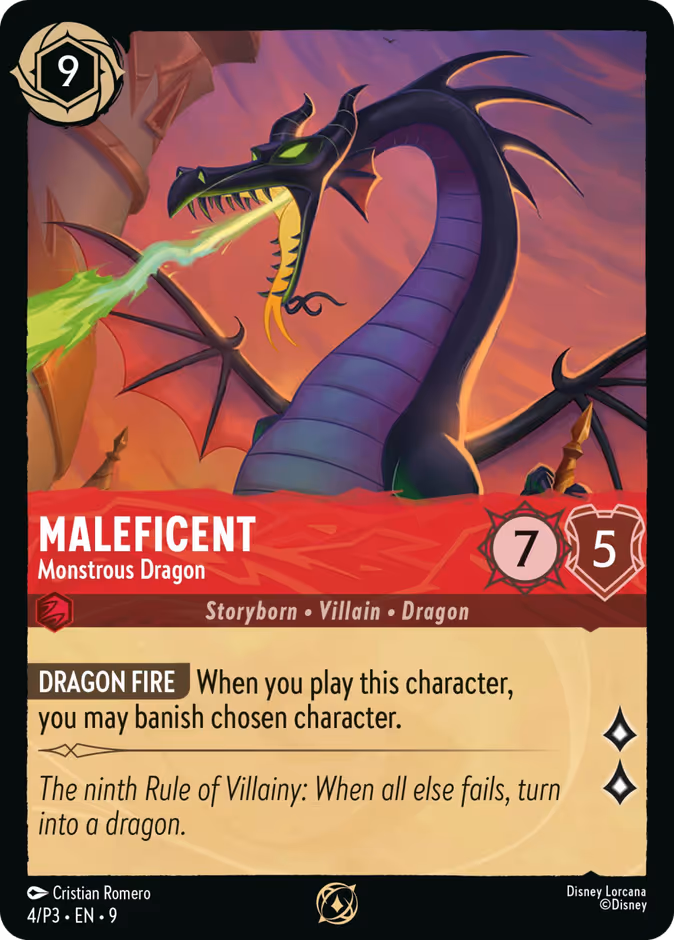 Maleficent - Monstrous Dragon — Promo Set 3 #4 (Disney Lorcana card)