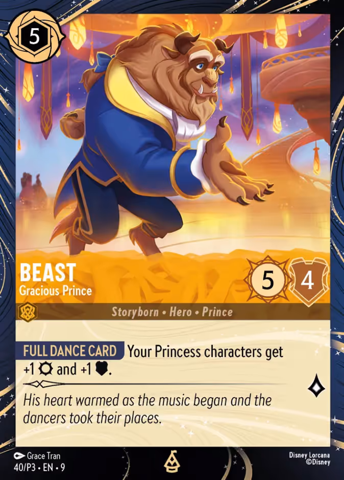Beast - Gracious Prince — Promo Set 3 #40 (Disney Lorcana card)
