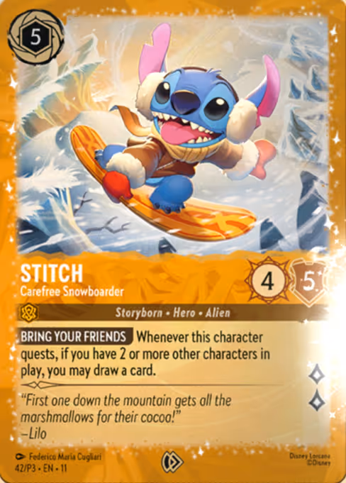 Stitch - Carefree Snowboarder (Promo Set 3 #42)