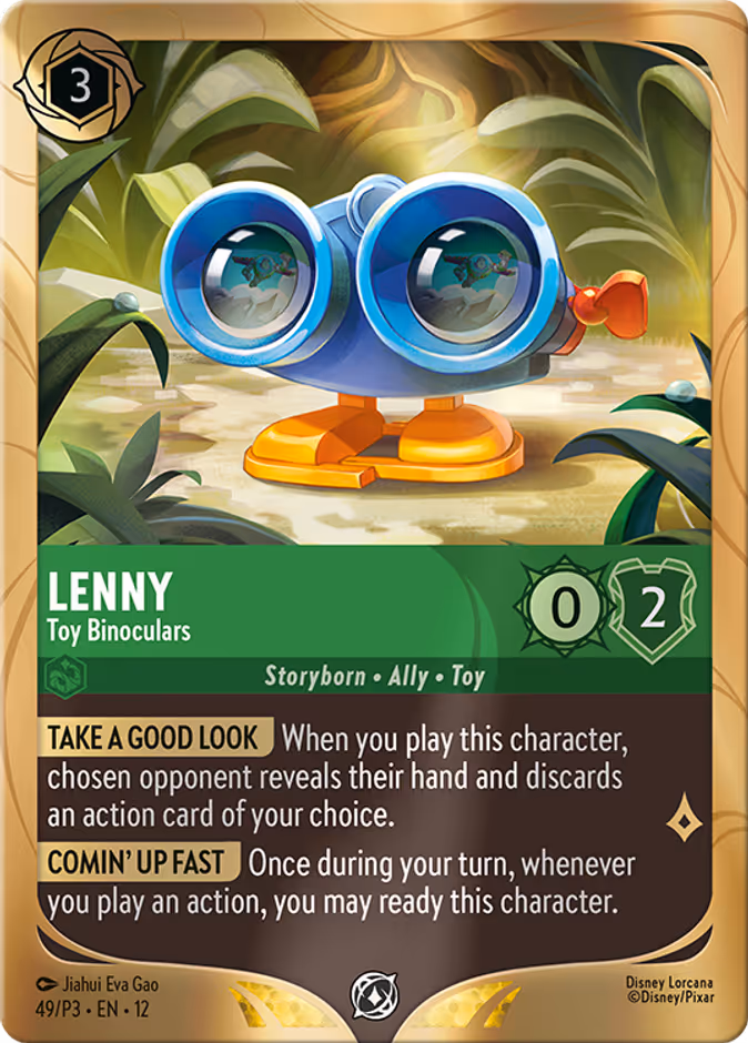 Lenny - Toy Binoculars — Promo Set 3 #49 (Disney Lorcana card)