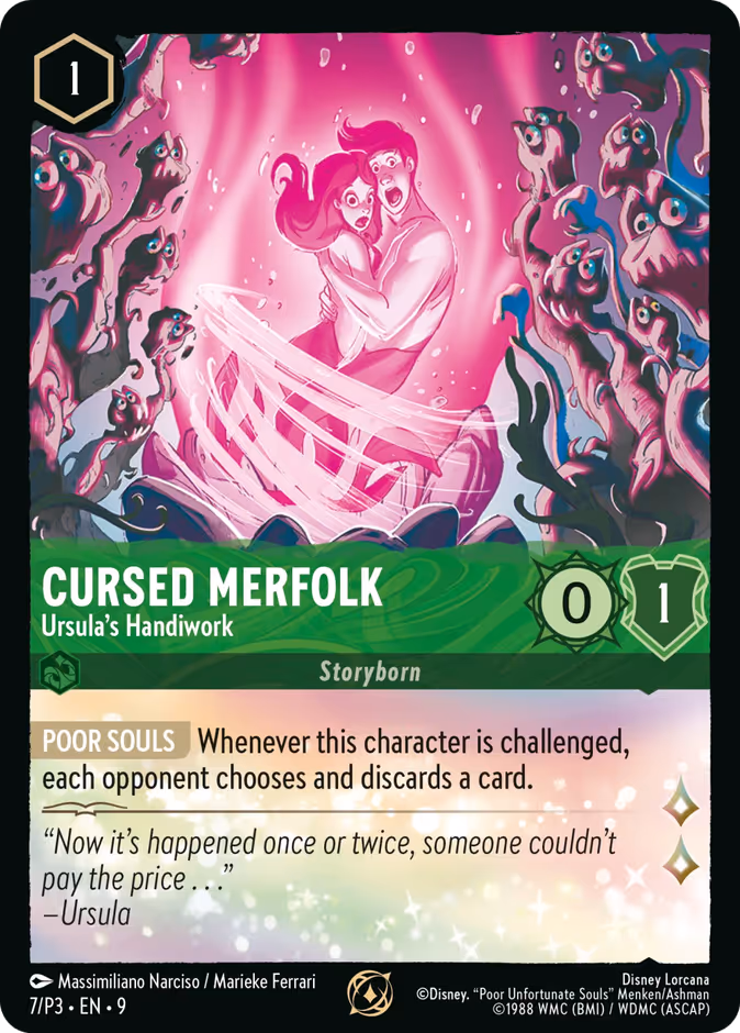 Cursed Merfolk - Ursula's Handiwork — Promo Set 3 #7 (Disney Lorcana card)