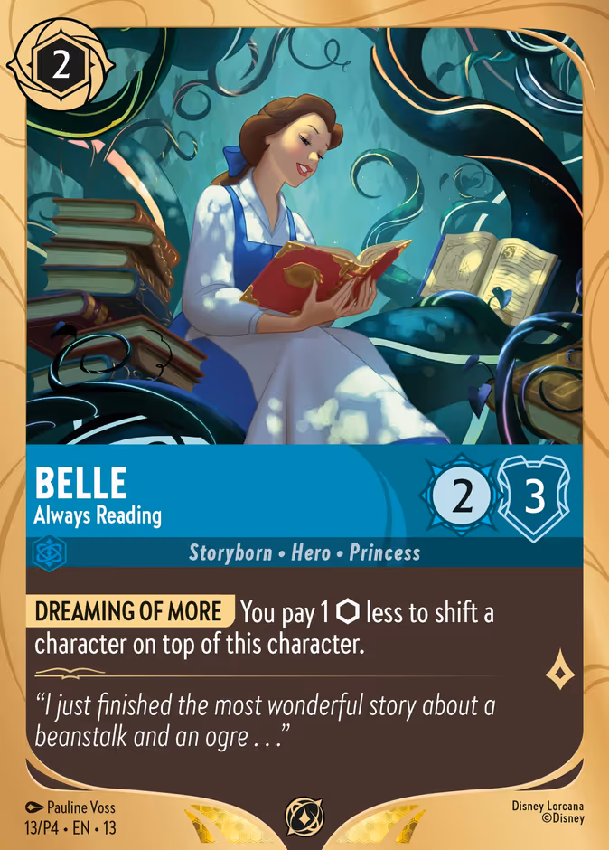Belle - Always Reading — Promo Set 4 #13 (Disney Lorcana card)