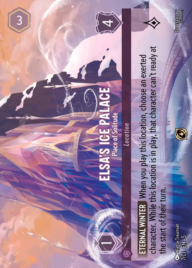 Elsa's Ice Palace - Place of Solitude — Challenge Promo #7 (Disney Lorcana card)