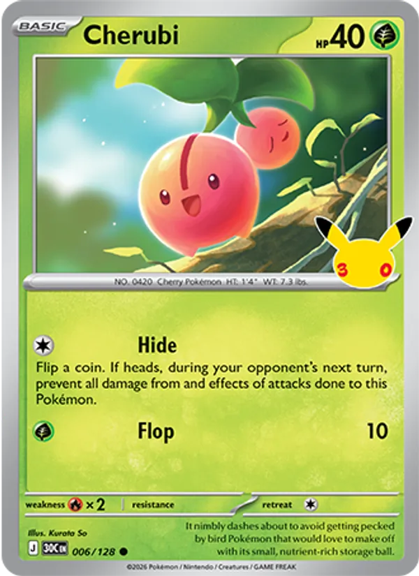 Cherubi — 30th Celebration #006 (Pokémon TCG card)