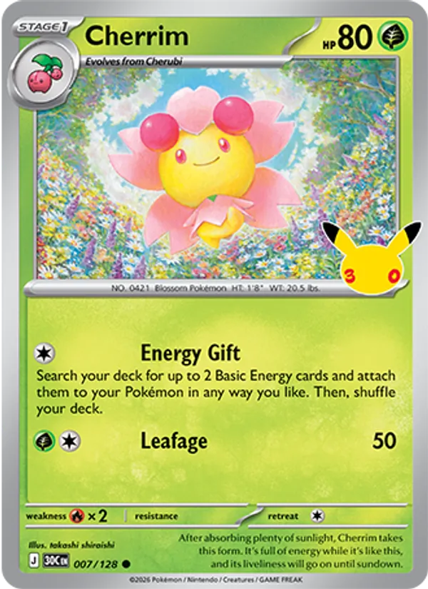 Cherrim — 30th Celebration #007 (Pokémon TCG card)
