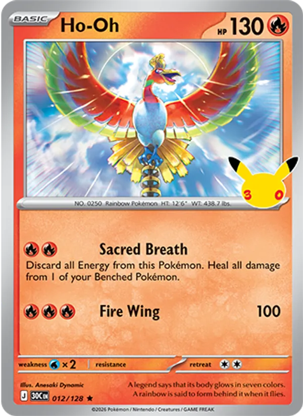Ho-Oh — 30th Celebration #012 (Pokémon TCG card)