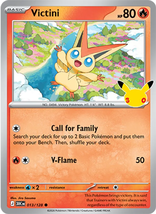 Victini — 30th Celebration #013 (Pokémon TCG card)