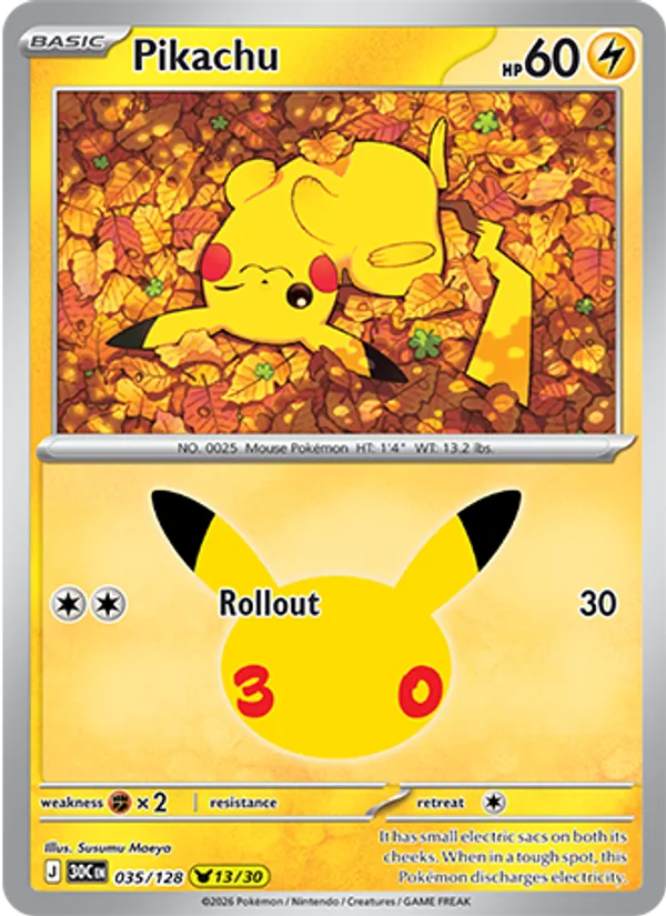 Pikachu — 30th Celebration #035 (Pokémon TCG card)