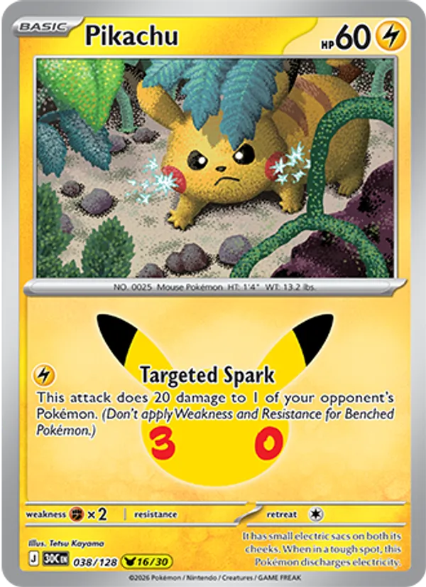 Pikachu — 30th Celebration #038 (Pokémon TCG card)