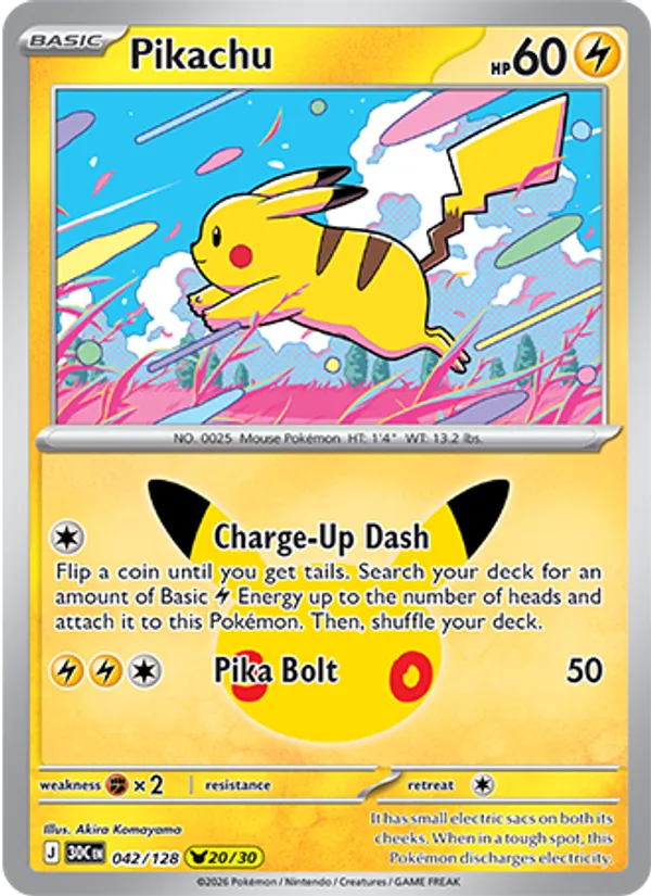 Pikachu — 30th Celebration #042 (Pokémon TCG card)