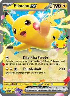 Pikachu ex (30th Celebration #053)