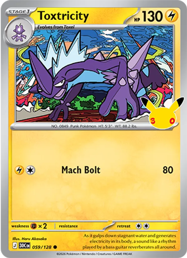 Toxtricity — 30th Celebration #059 (Pokémon TCG card)