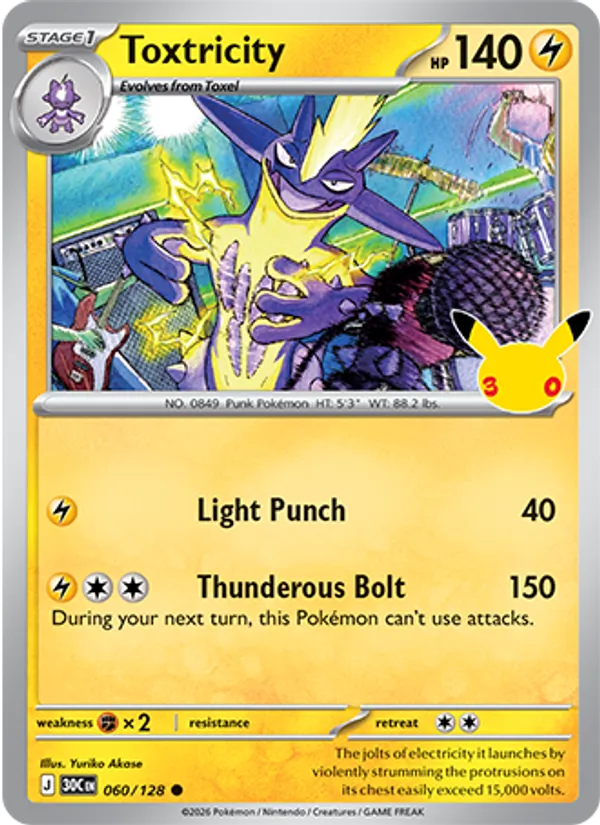 Toxtricity — 30th Celebration #060 (Pokémon TCG card)