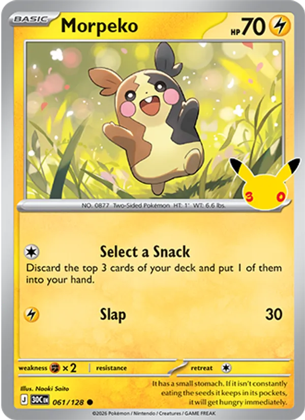 Morpeko — 30th Celebration #061 (Pokémon TCG card)