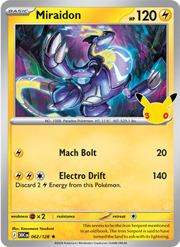Miraidon — 30th Celebration #062 (Pokémon TCG card)
