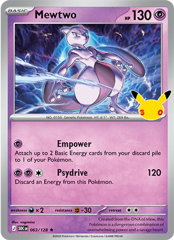Mewtwo — 30th Celebration #063 (Pokémon TCG card)