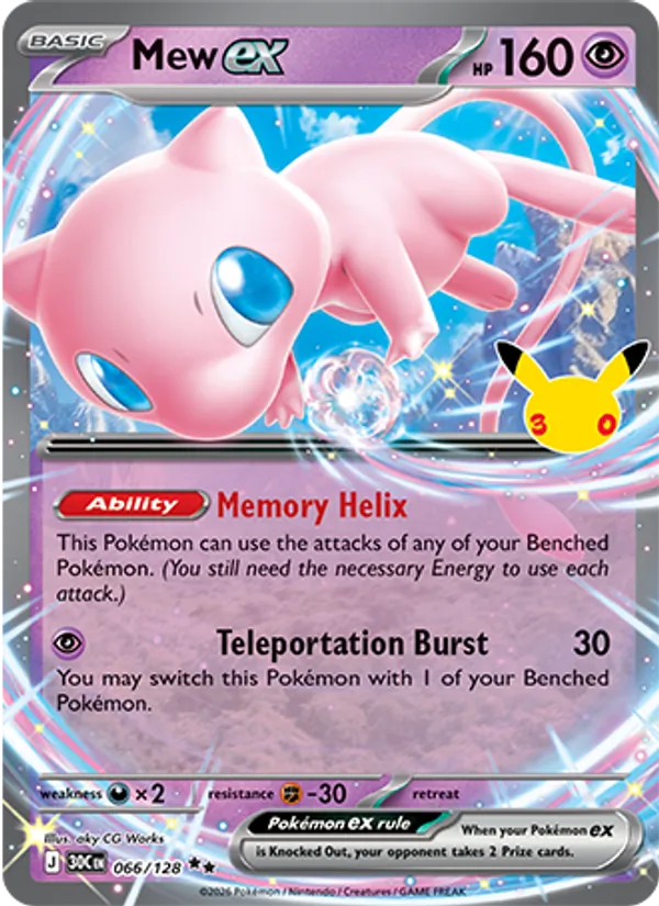 Mew ex — 30th Celebration #066 (Pokémon TCG card)