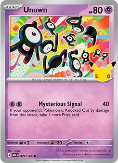 Unown (30th Celebration #072)