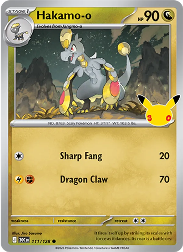 Hakamo-o — 30th Celebration #111 (Pokémon TCG card)